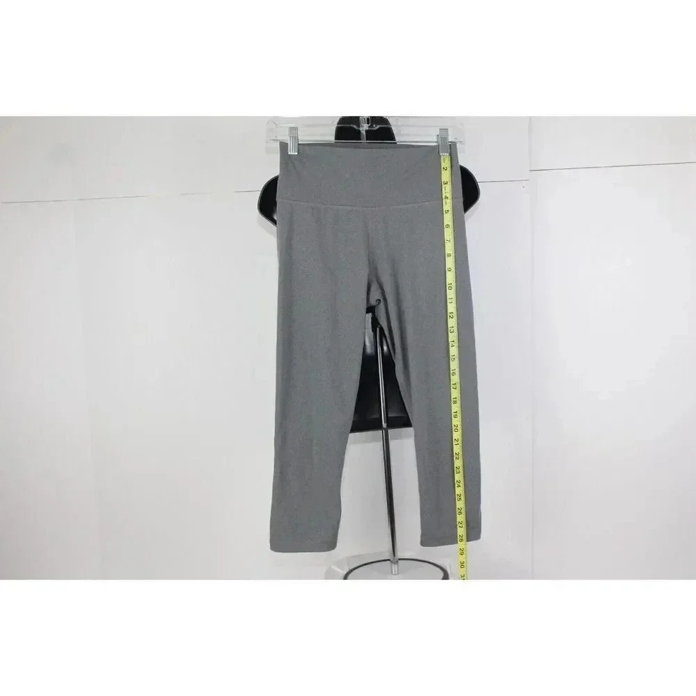 Adidas Climalite Womens Leggings Capri Size S Mid Rise Gray Cropped 3/4 Active